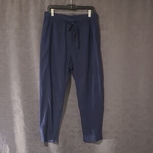 Xirena Women's Navy Blue Cotton Pants, Large